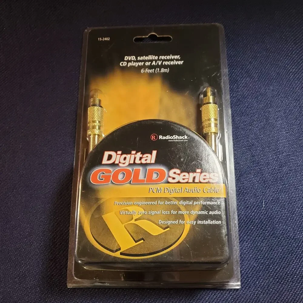 Radio PCM Digital Audio Cable - Gold Series 6' NEW #15-2402